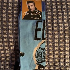 Elvis Presley Blue Casual Socks